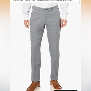 NEW PGA Tour Men’s Flat Front Active Gripper Waistband Golf Pants Gray 40x30